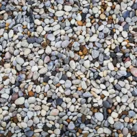 a close up of pea gravel